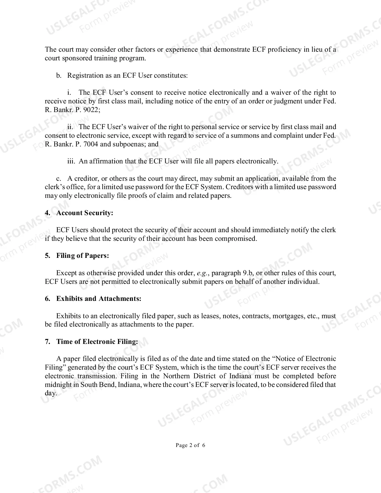 Preview ECF Authorization- Revised 6th Amended Order (6/10/2016)