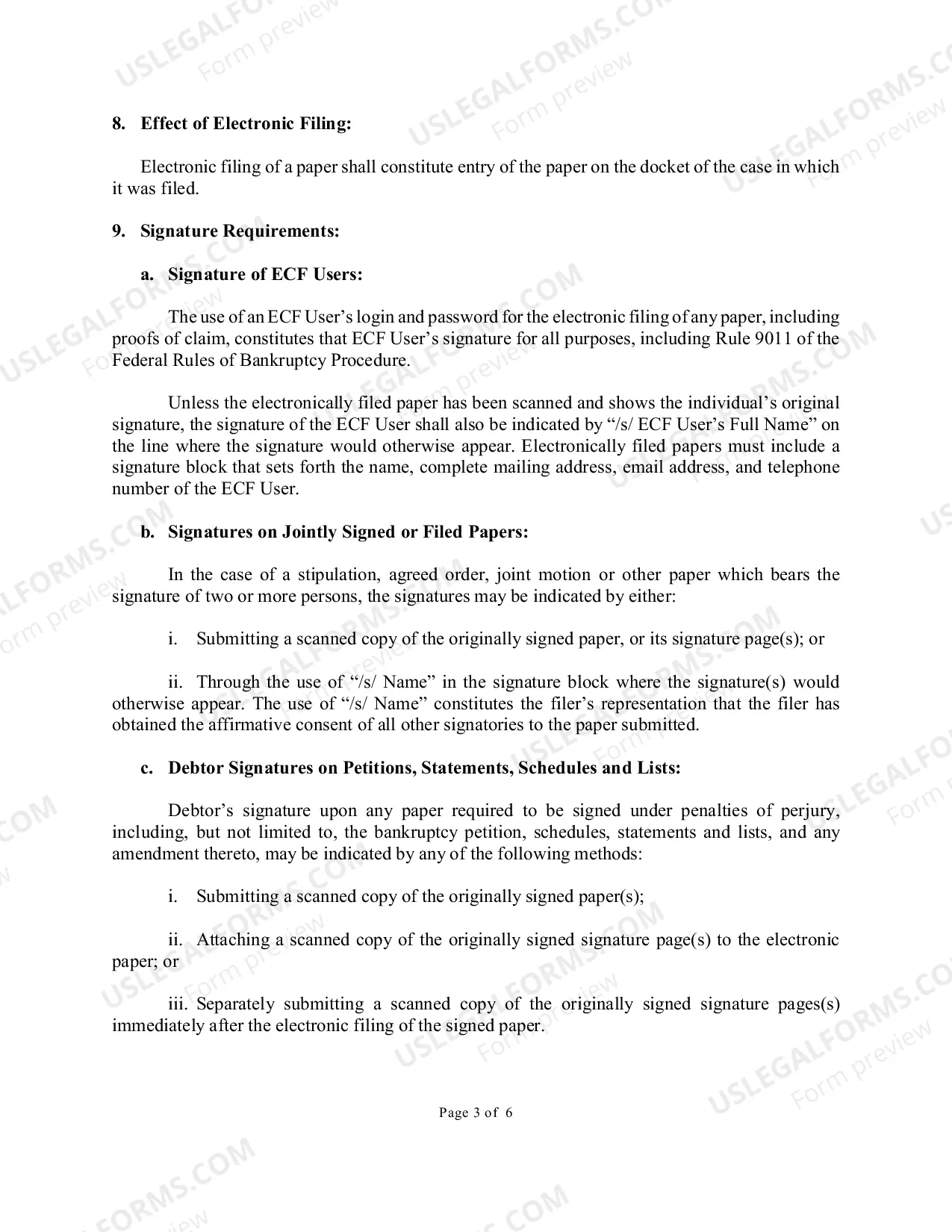 Preview ECF Authorization- Revised 6th Amended Order (6/10/2016)