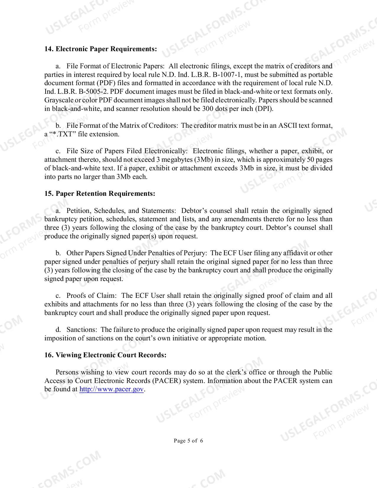 Preview ECF Authorization- Revised 6th Amended Order (6/10/2016)