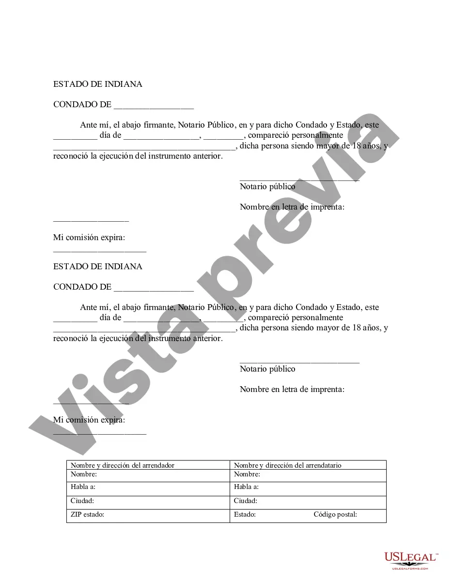 Preview Aviso de Arrendamiento para Grabación