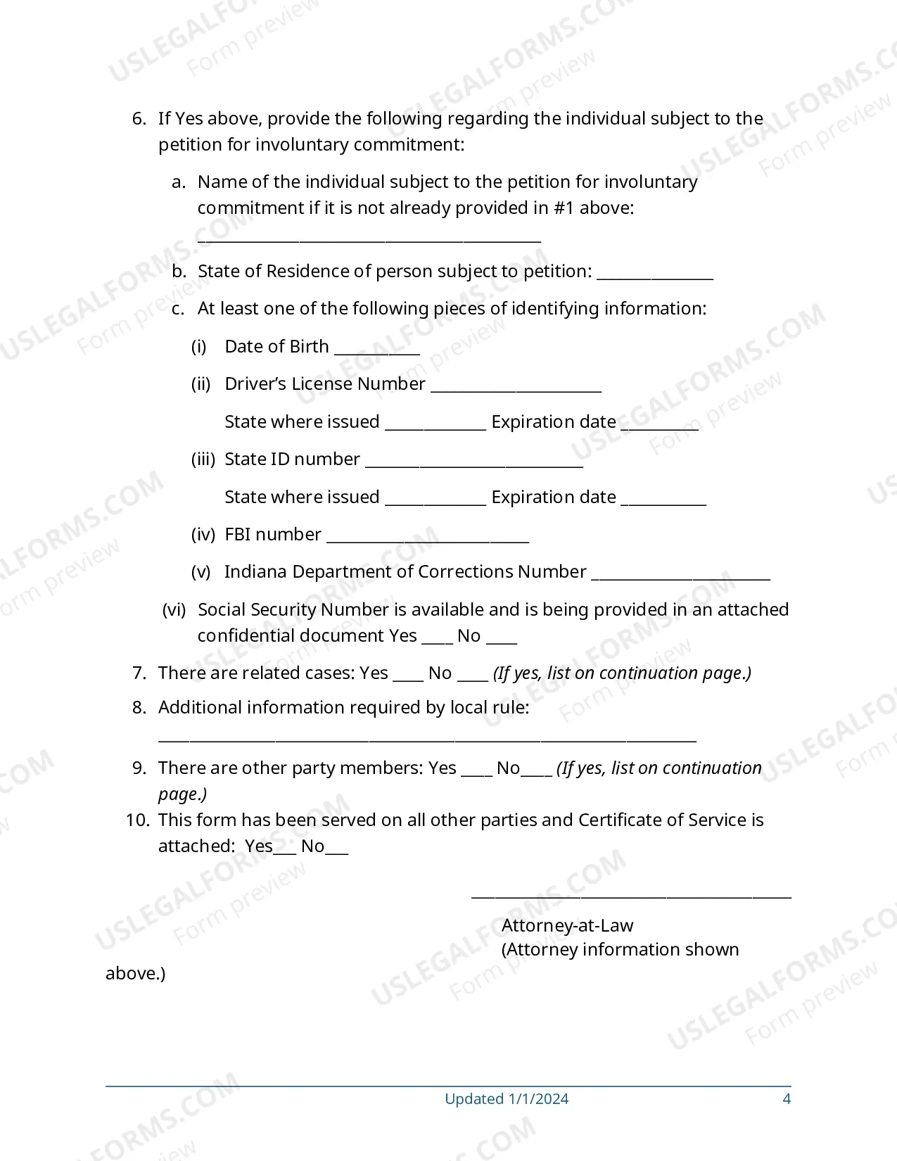 Preview E-Filing Appearance by Attorney in Civil Case Form