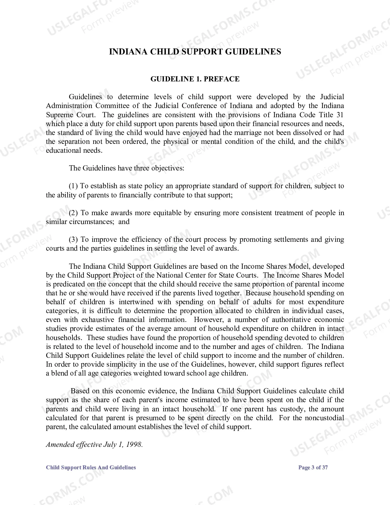 Preview 2004 Child Support Guidelines