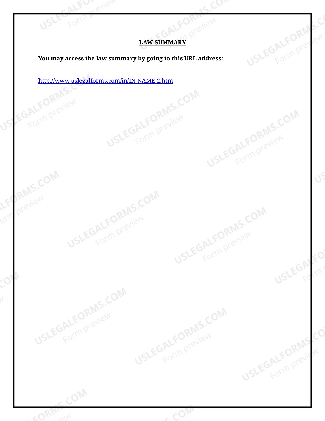 Preview Indiana Name Change Instructions and Forms Package for a Minor