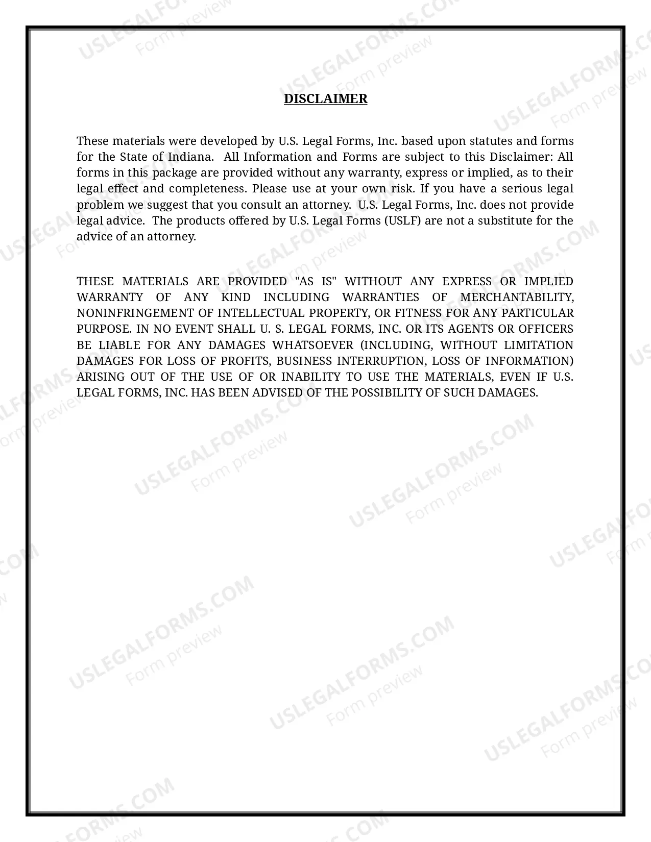 Preview Indiana Name Change Instructions and Forms Package for a Minor