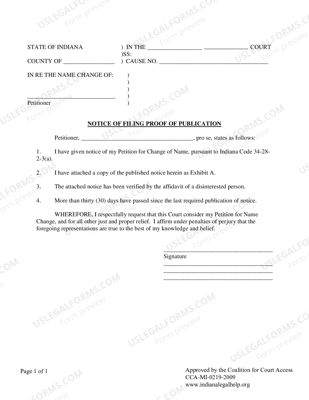 Preview Adult Name Change Packet