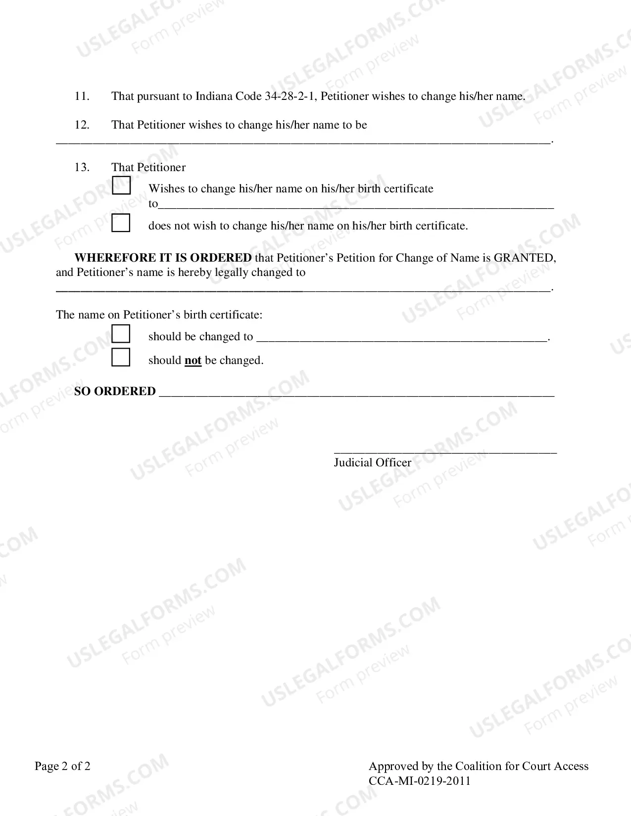 Preview Adult Name Change Packet