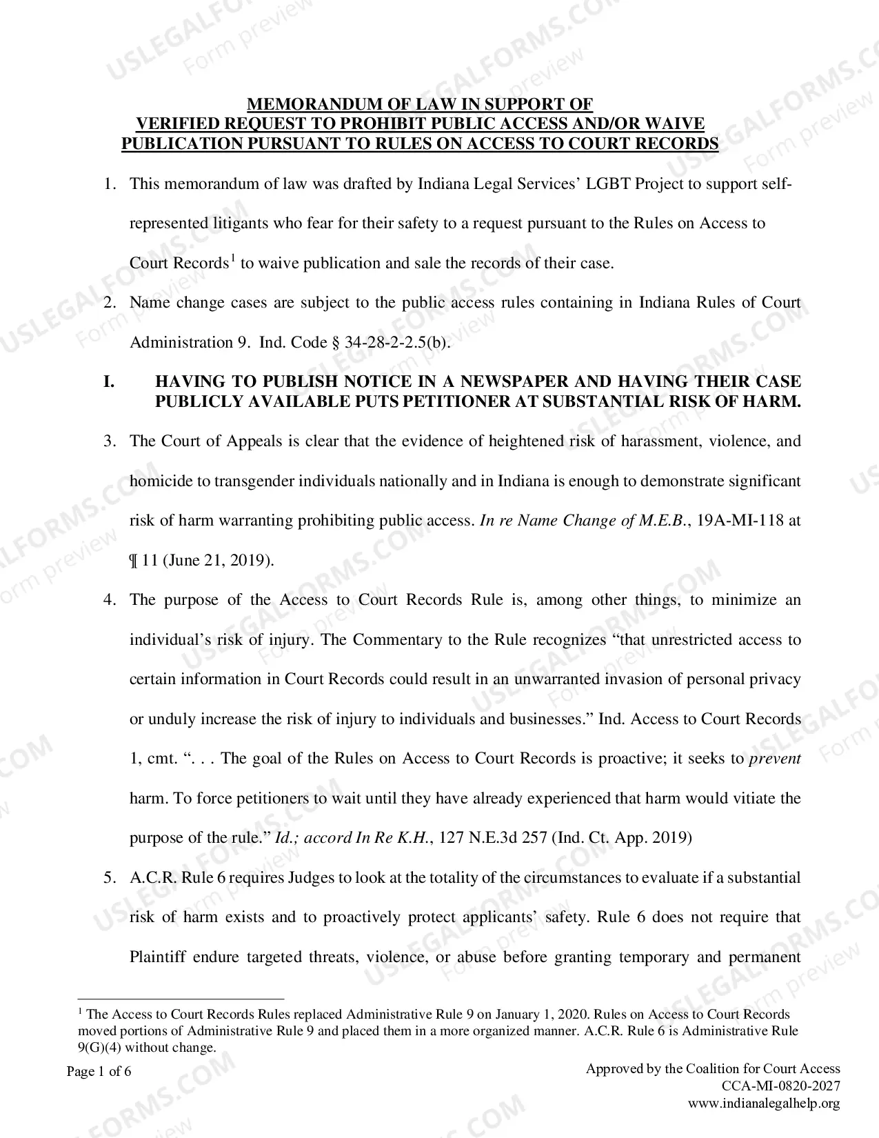 Preview Adult Gender Marker Change Packet