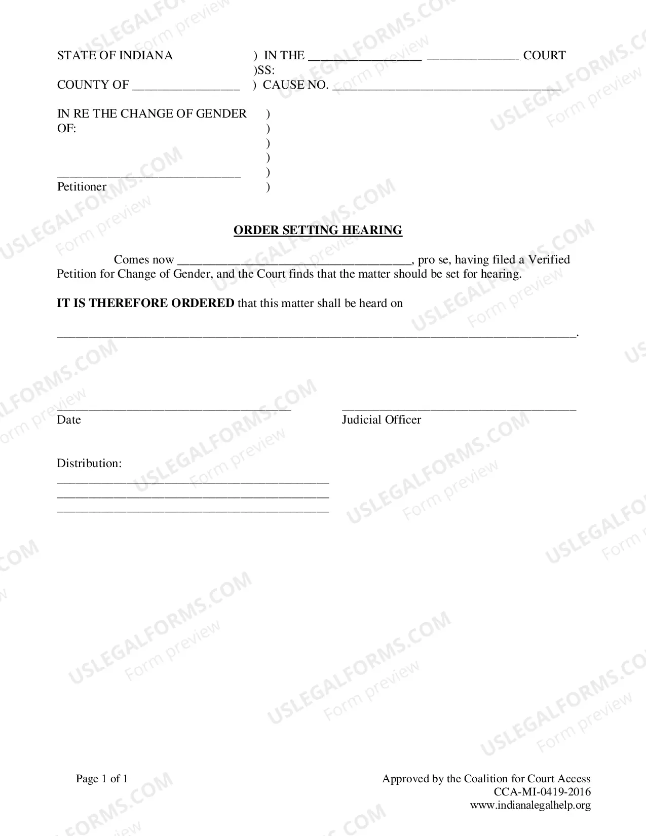 Preview Adult Gender Marker Change Packet
