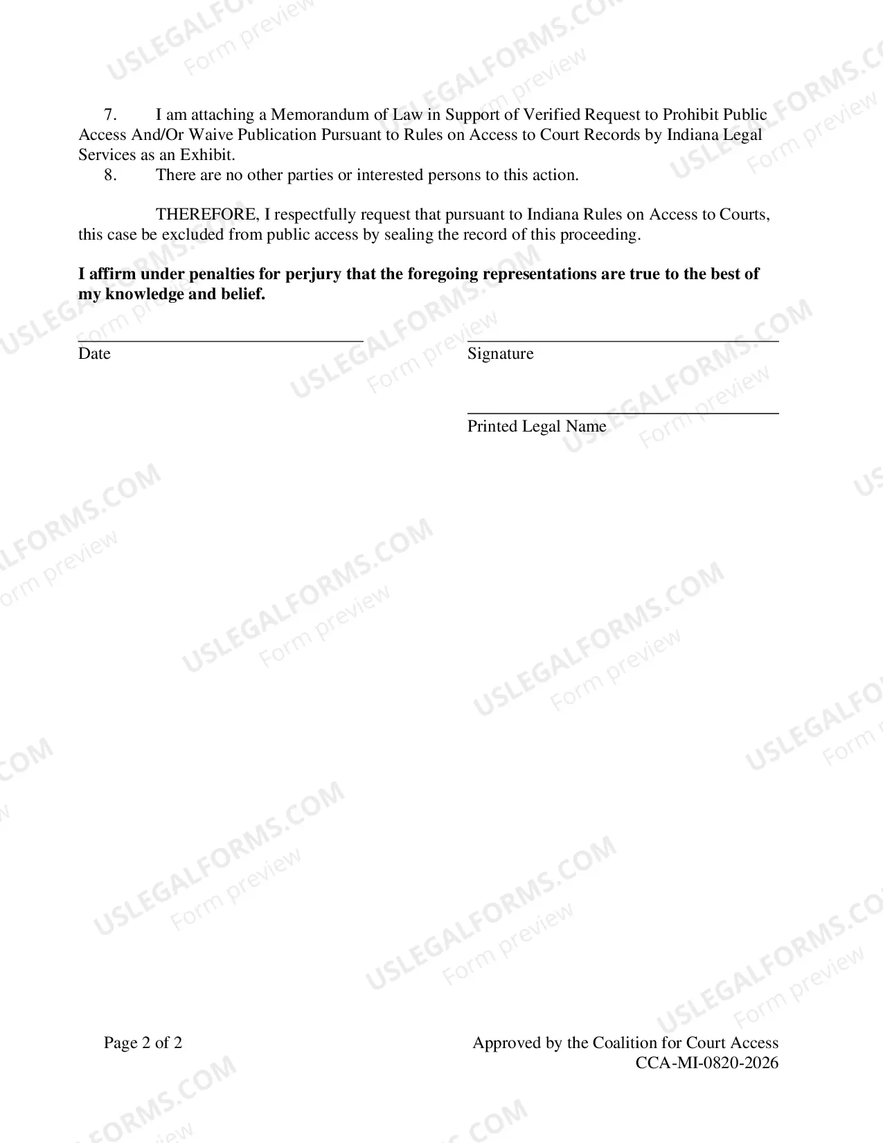 Preview Adult Gender Marker Change Packet