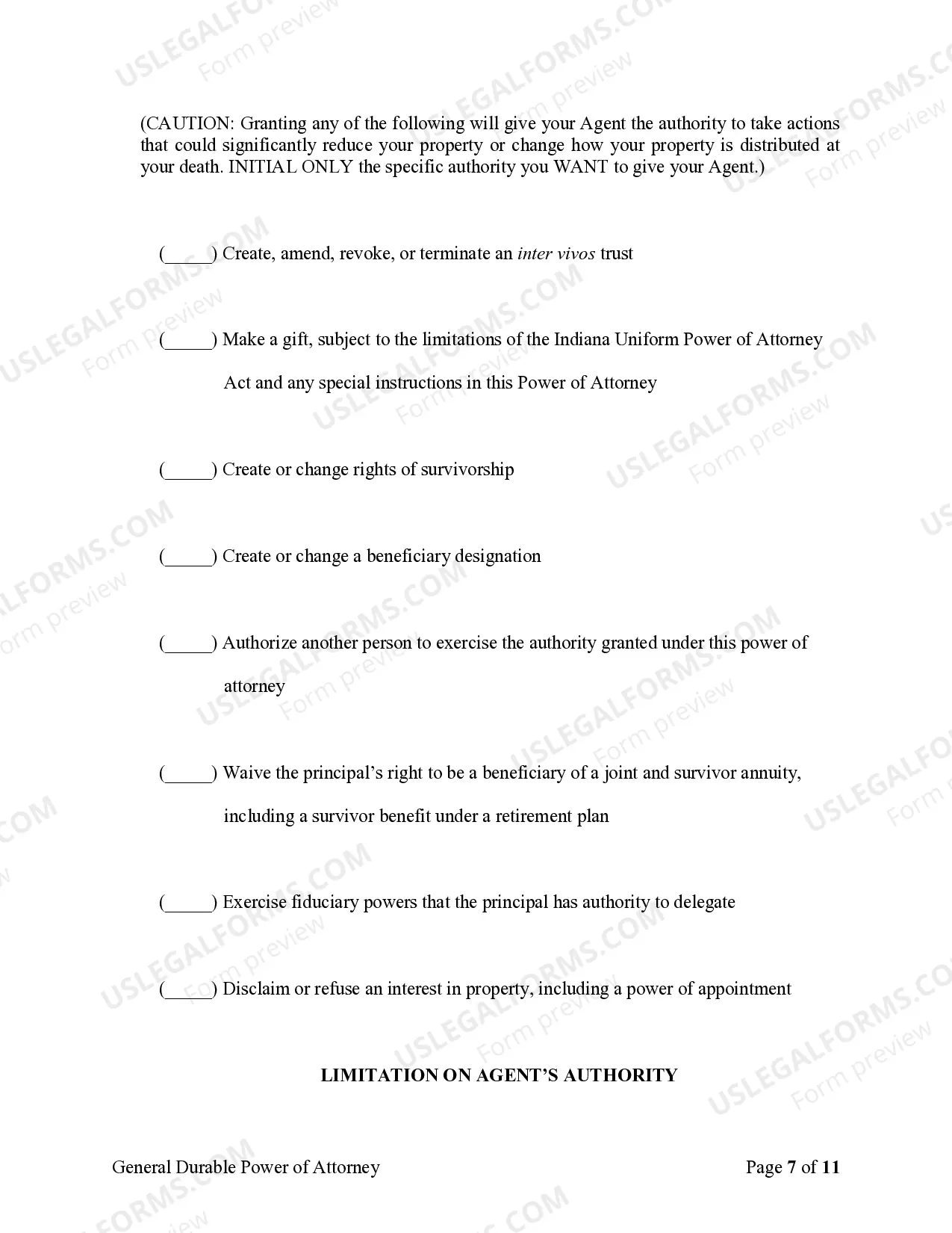 Preview General Durable Power of Attorney for Property and Finances or Financial Effective upon Disability