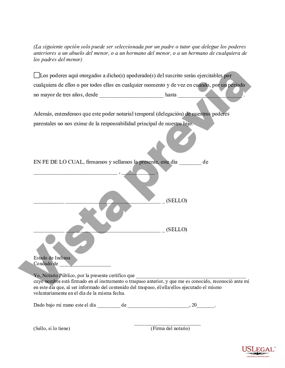 Preview Poder General para el Cuidado y Custodia del Hijo o Hijos