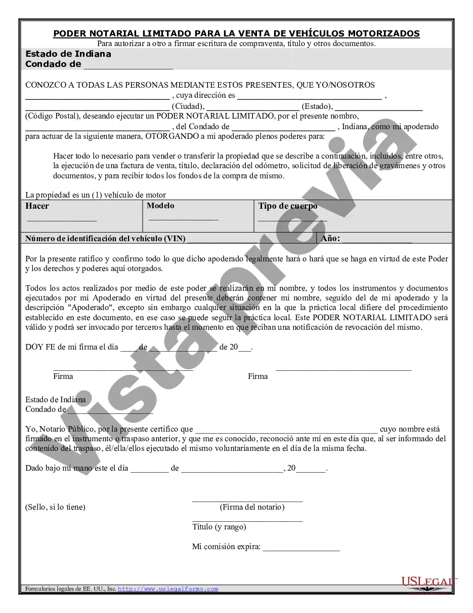 Preview Poder notarial para la venta de vehículos de motor