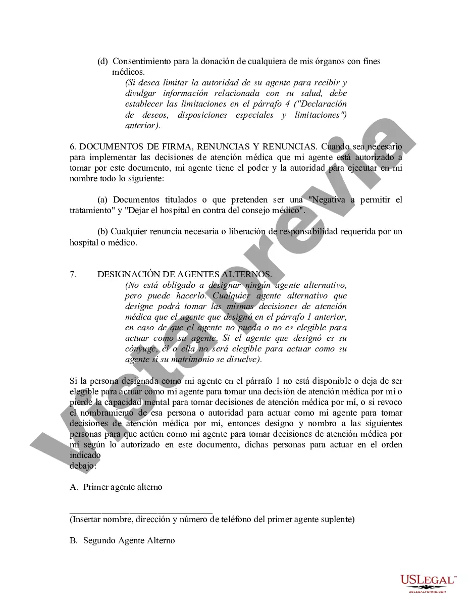 Preview Poder notarial duradero para el cuidado de la salud