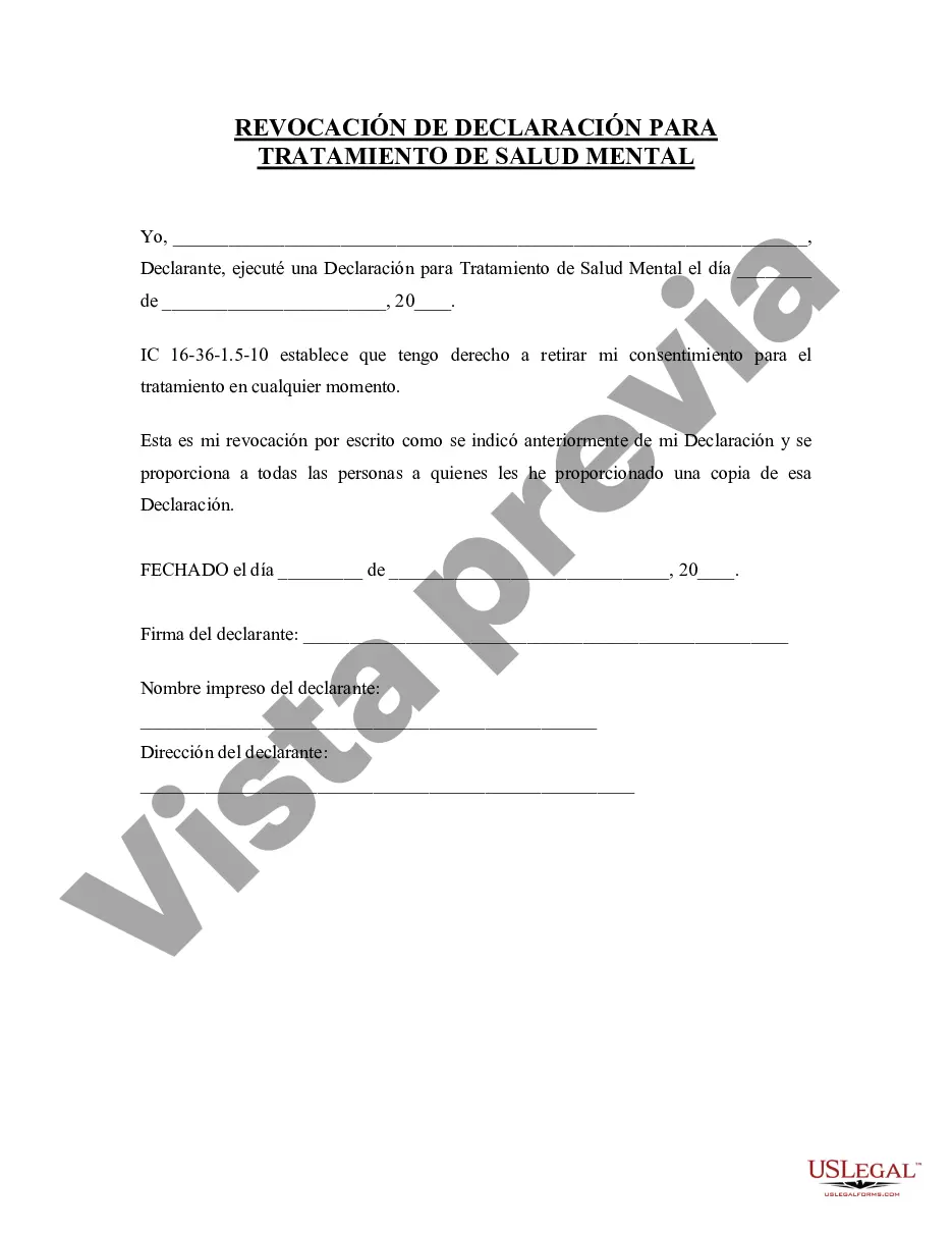 Preview Revocación de Declaración de Tratamiento de Atención a la Salud Mental
