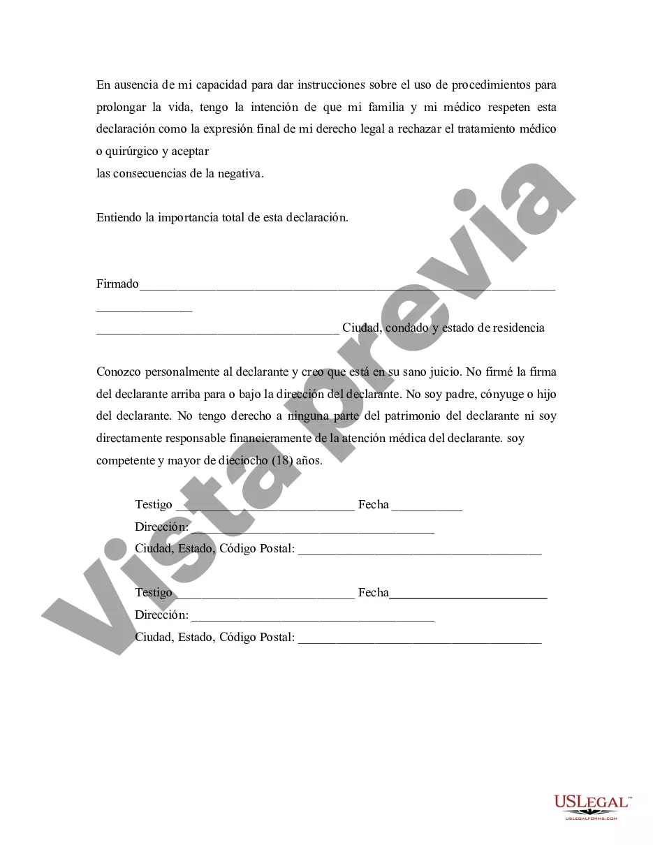 Preview Testamento vital estatutario