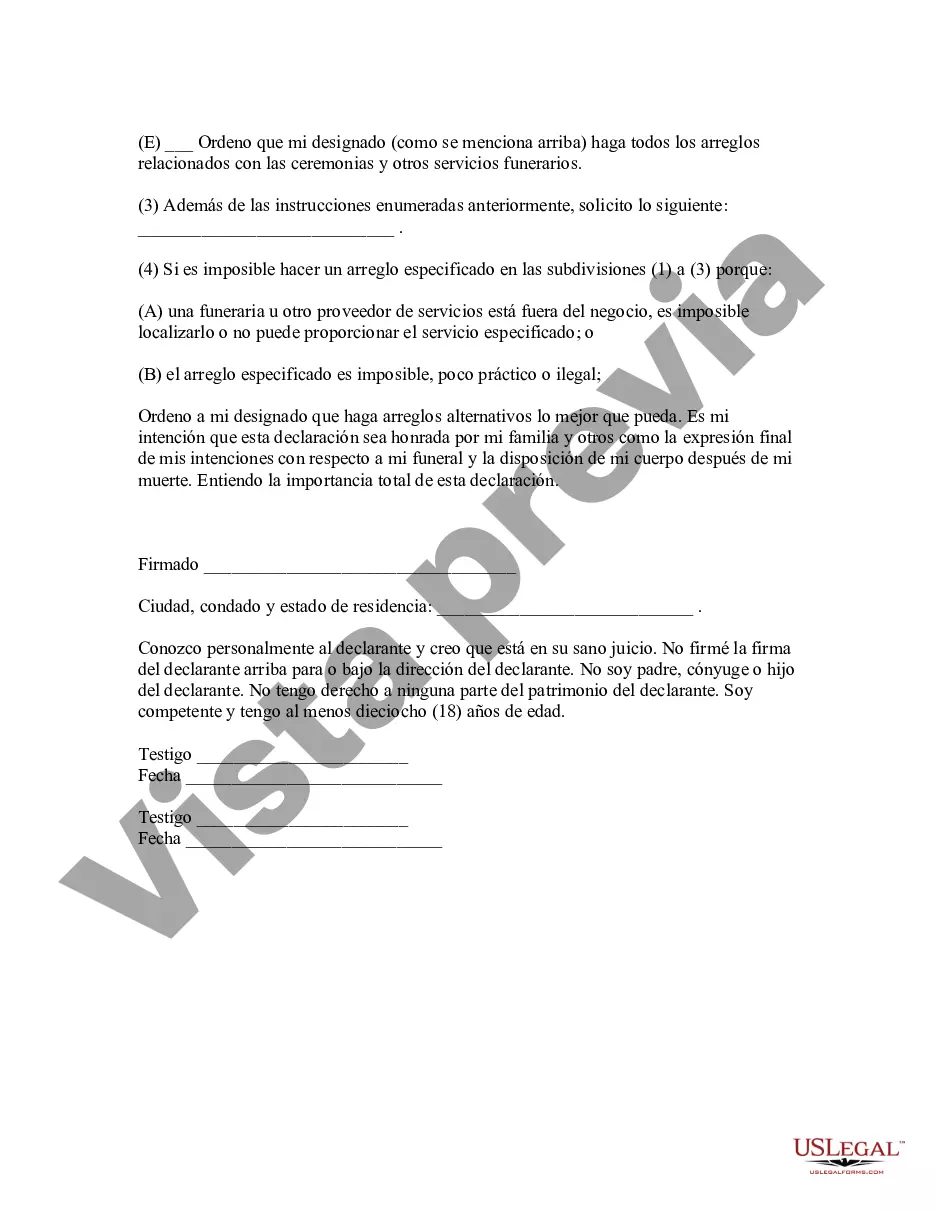 Preview Declaración estatutaria de planificación funeraria