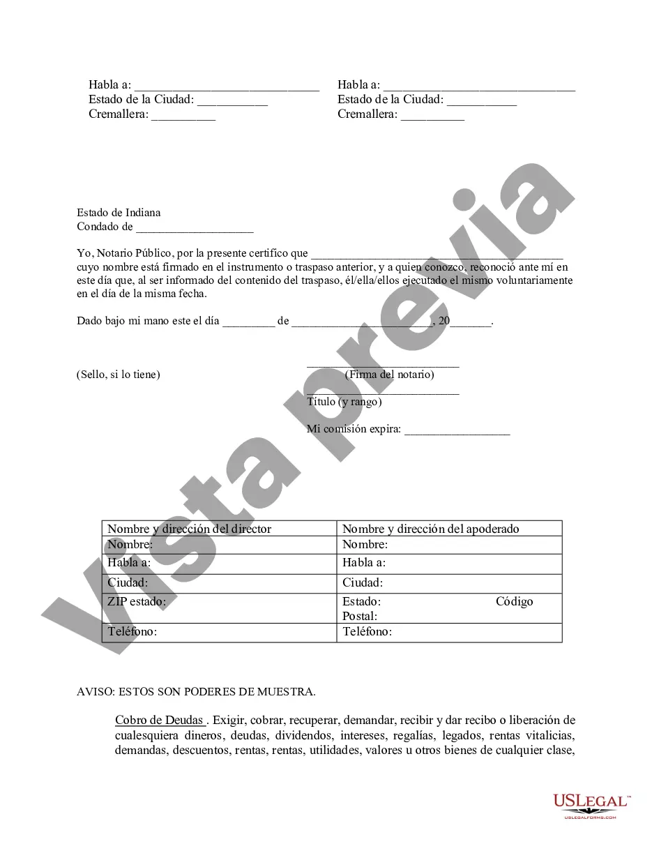 Preview Poder notarial limitado en el que se especifican poderes con ejemplos de poderes incluidos