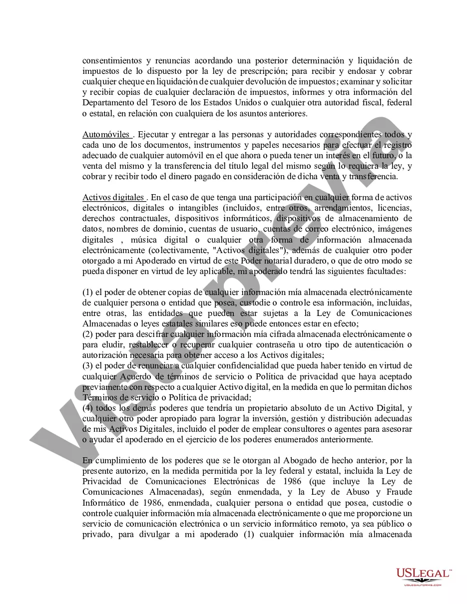 Preview Poder notarial limitado en el que se especifican poderes con ejemplos de poderes incluidos