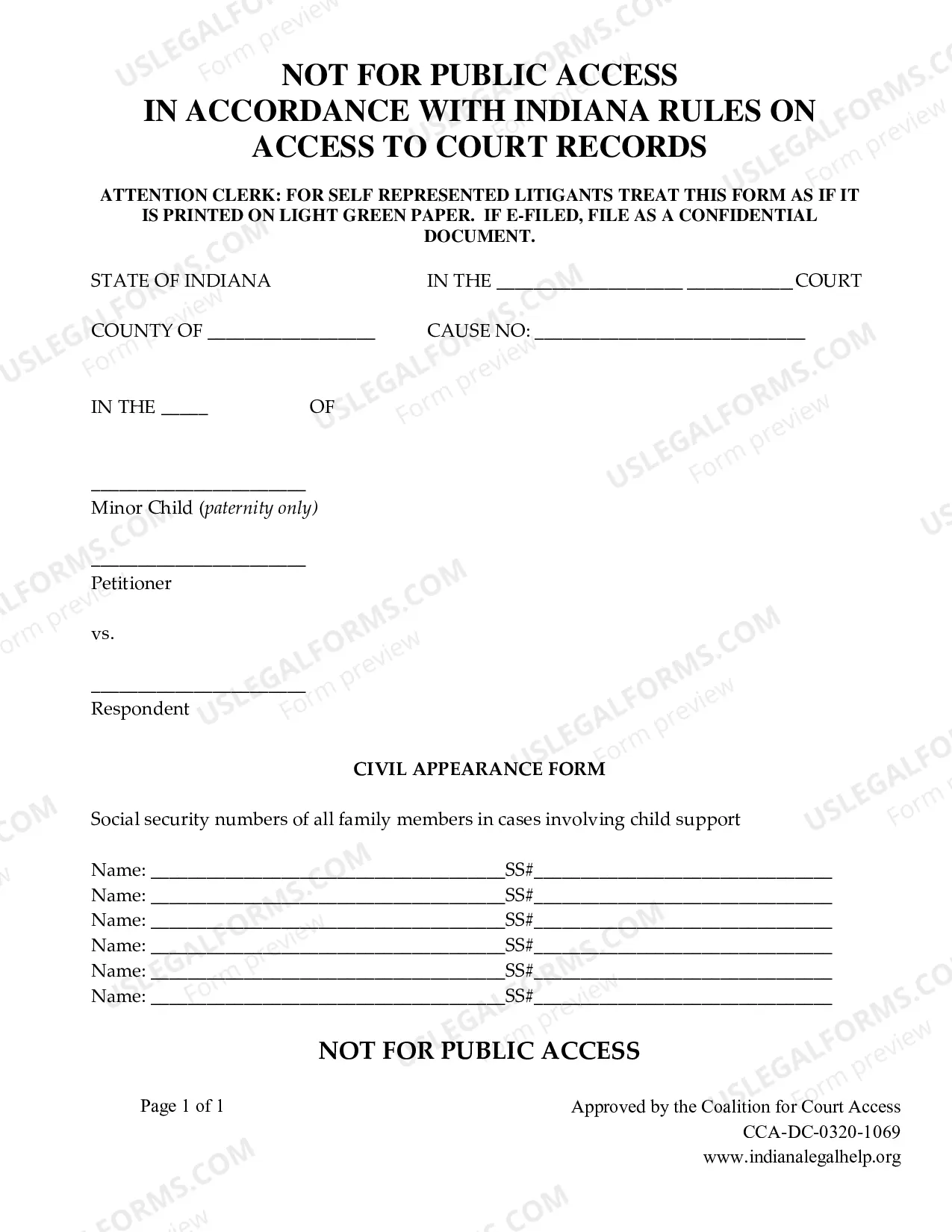 Preview Petition for Paternity Package