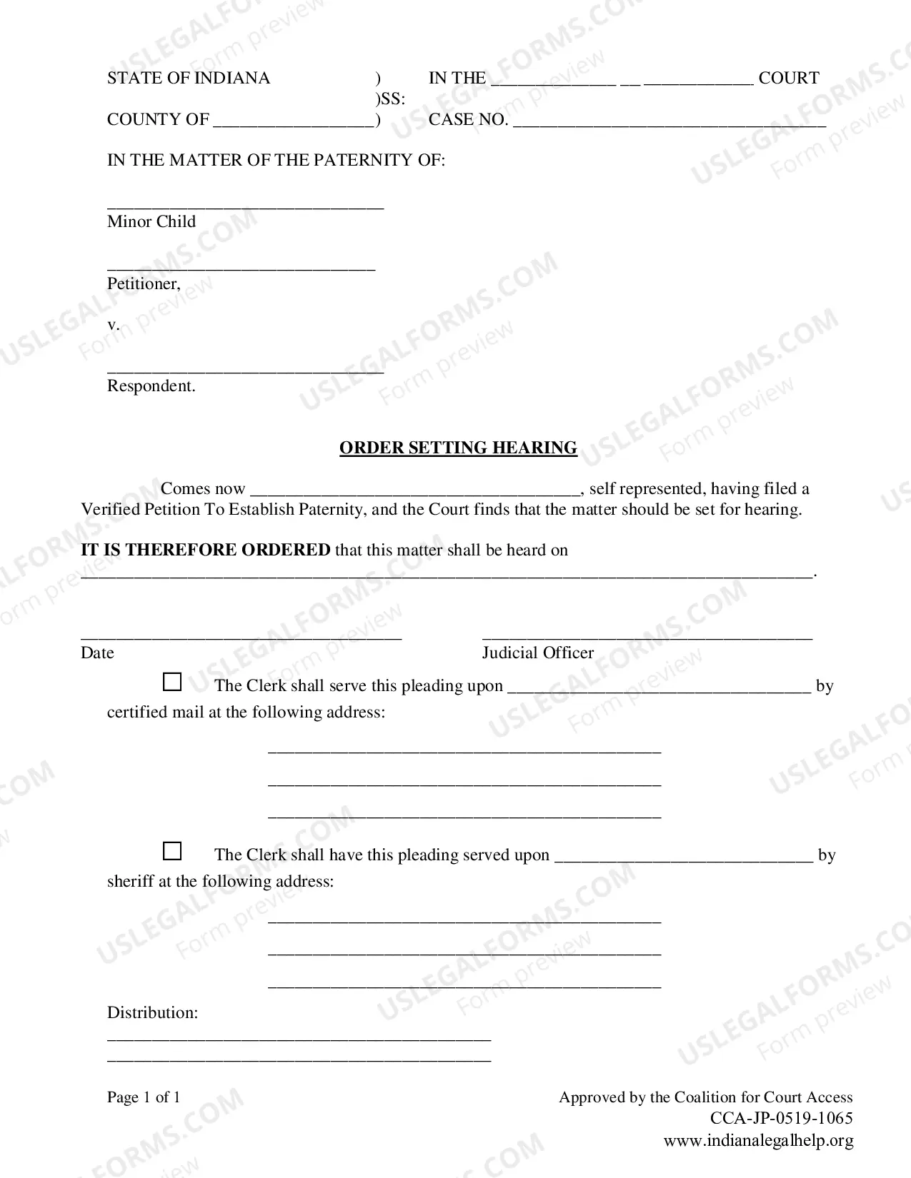 Preview Petition for Paternity Package