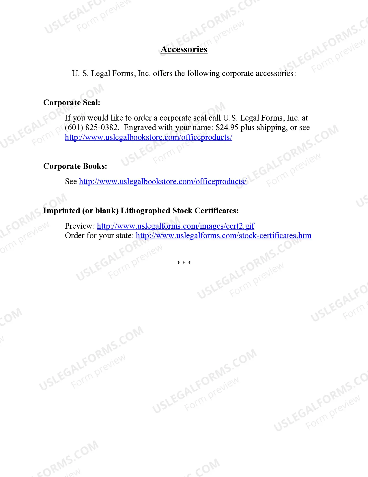 Preview Sample Corporate Records for an Indiana Professional Corporation