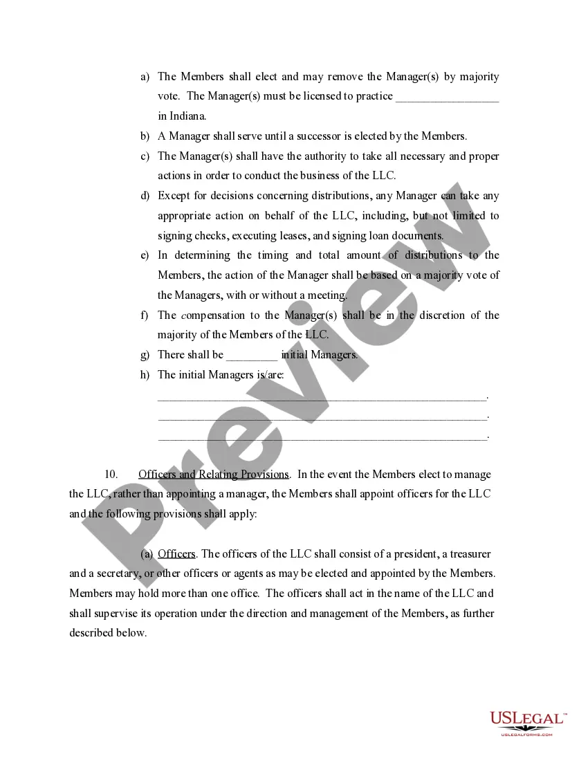 Preview Sample Operating Agreement for Professional Limited Liability Company PLLC