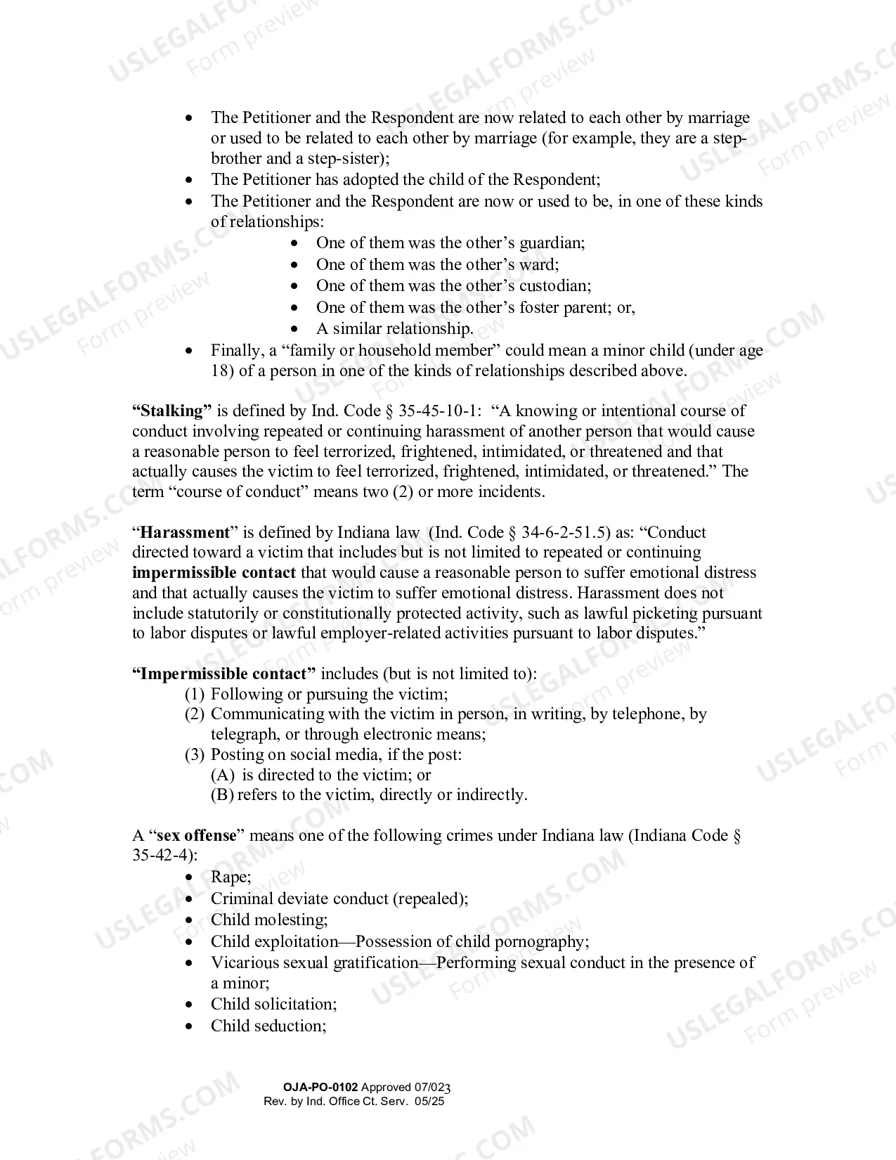 Preview Instructions for Petition for an Order for Protection (Filed by Person Seeking Protection)