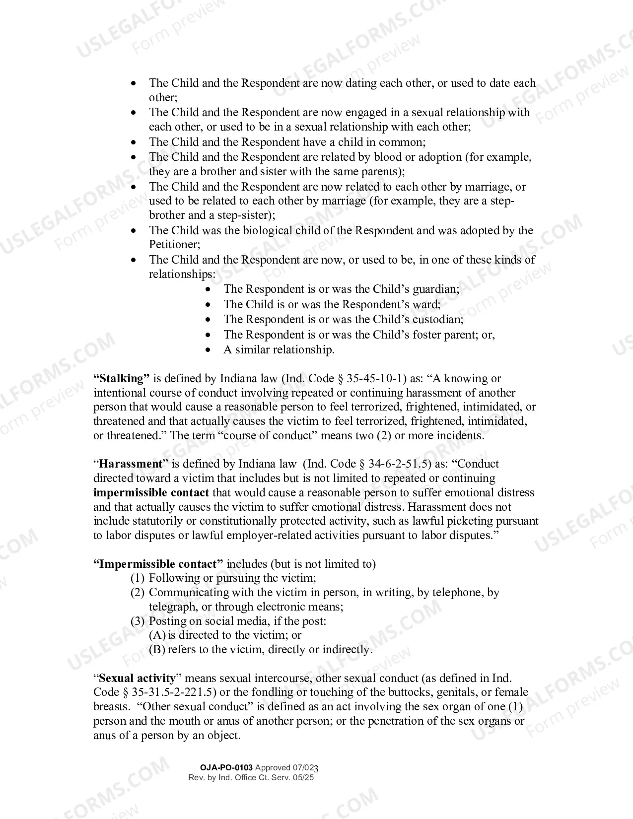Preview Instructions for Petition for an Order for Protection (Filed on Behalf of a Child)