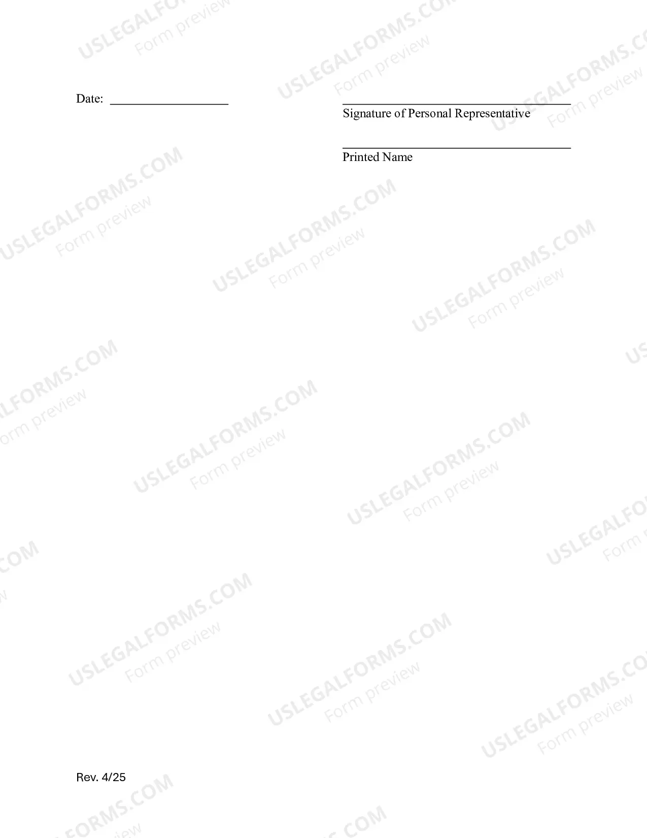 Preview Instructions to Personal Representative of Unsupervised Estate - Form PR 00-2 (PDF)Opens a New Window.