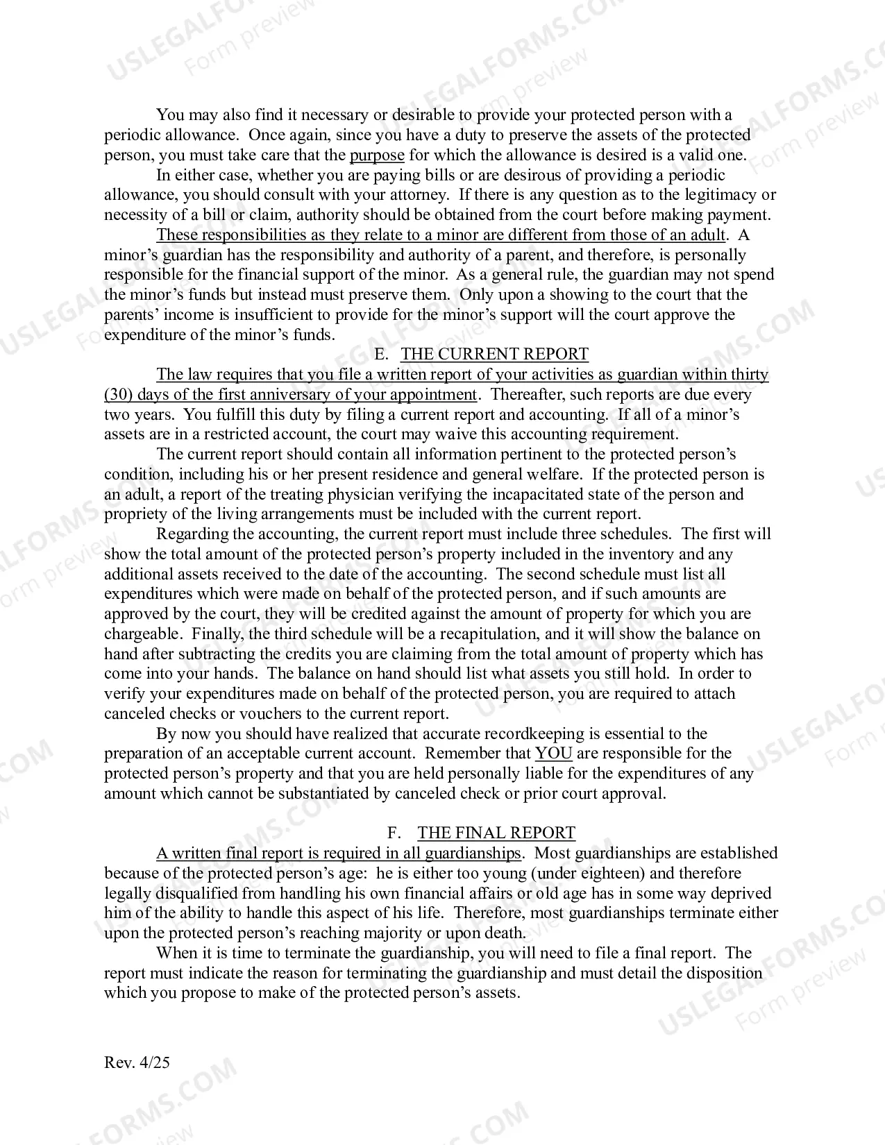 Preview Guardians Guide to Performing Fiduciary Duties - Form PR 00-4 (PDF)Opens a New Window.