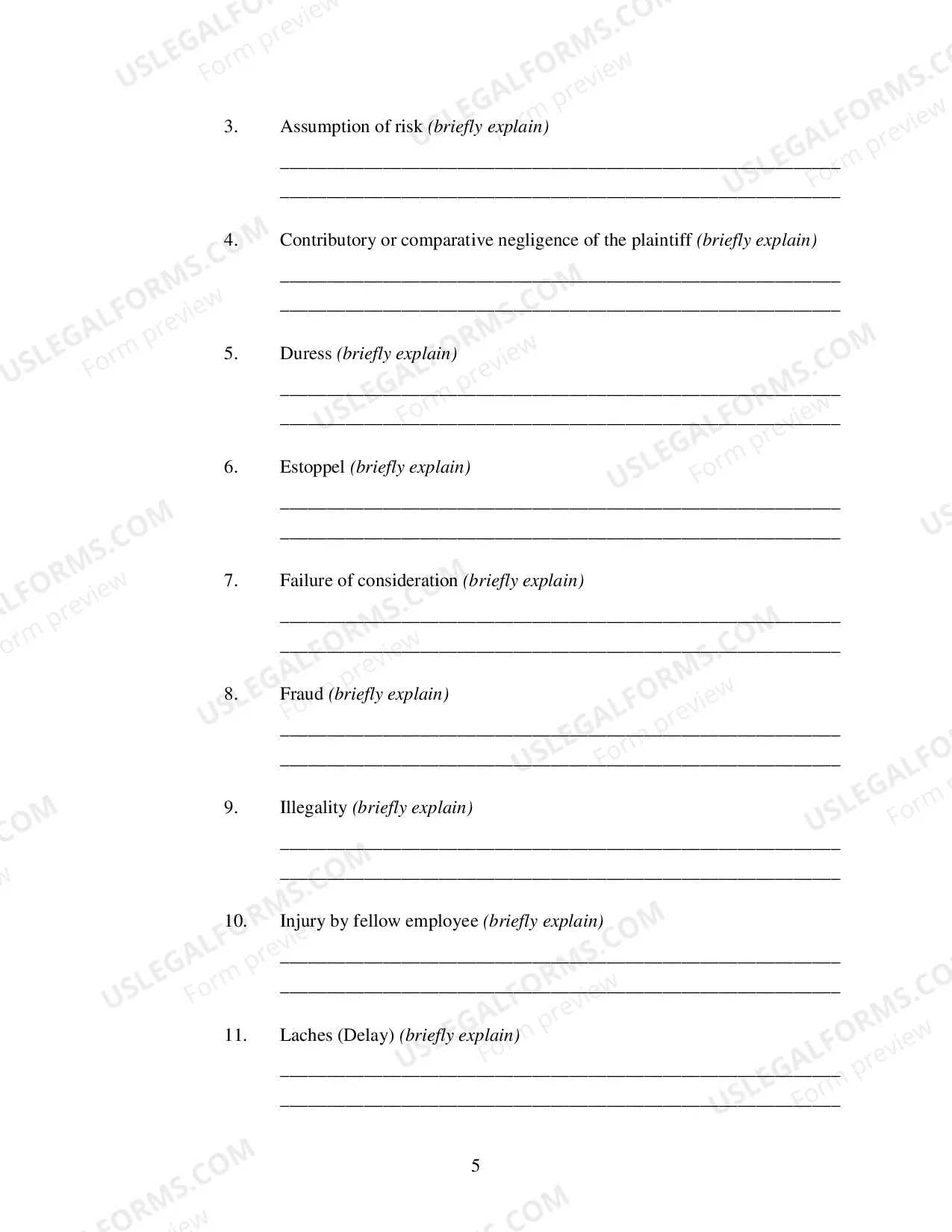 Preview Answer to Complaint