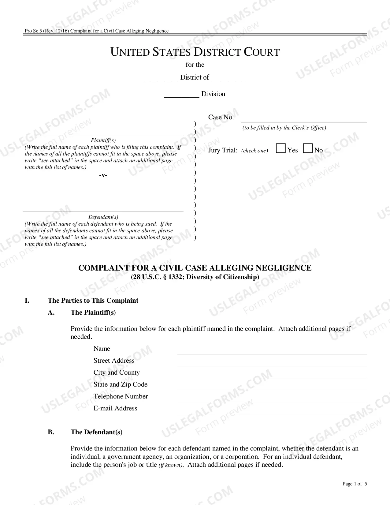 Preview Complaint and Request for Injunction