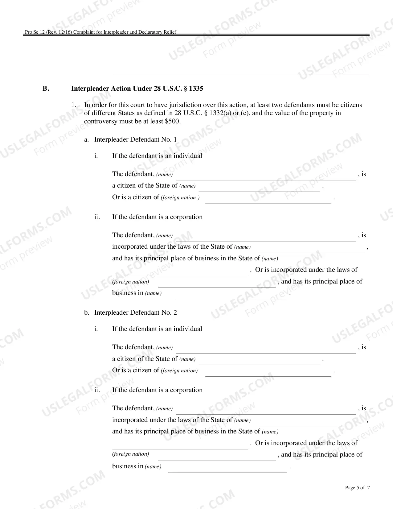Preview Complaint for Specific Performance or Damages Based on a Contract to Convey Real Property