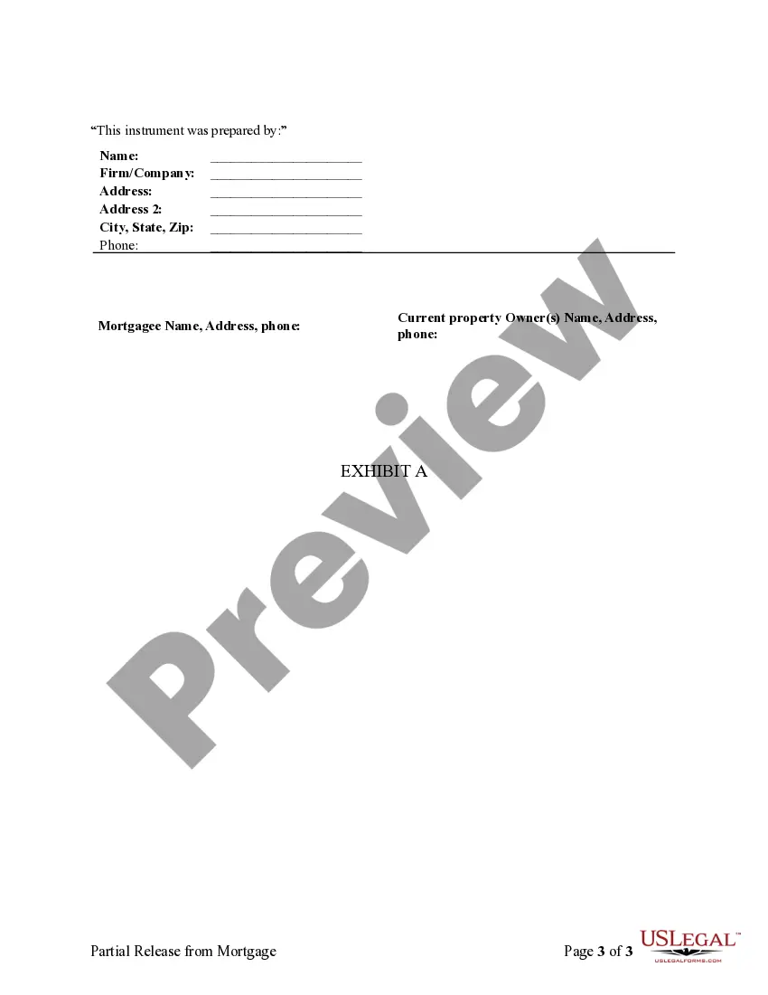 Get Partial Release of Property From Mortgage by Individual Holder Preview Partial Release of Property From Mortgage by Individual Holder