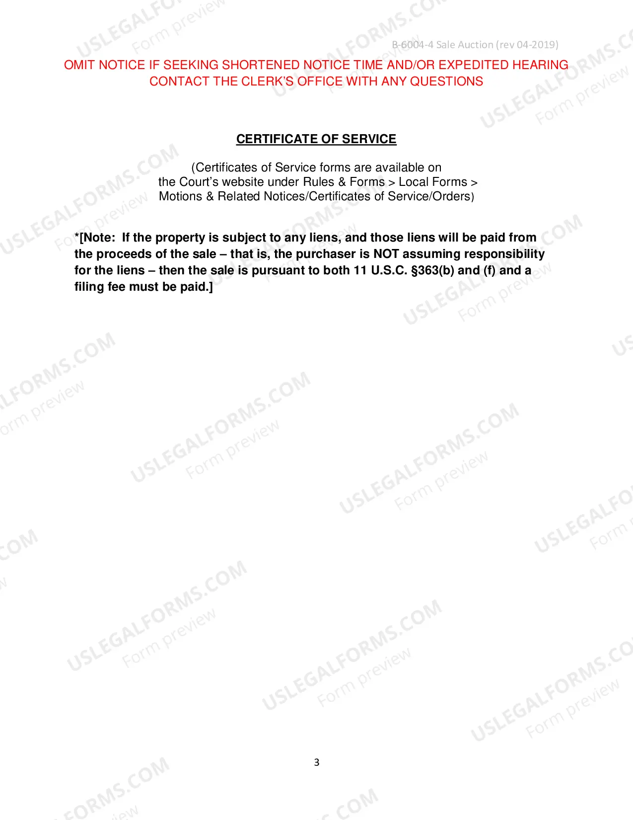 Preview Sell at auction, Motion and Notice (Combined)