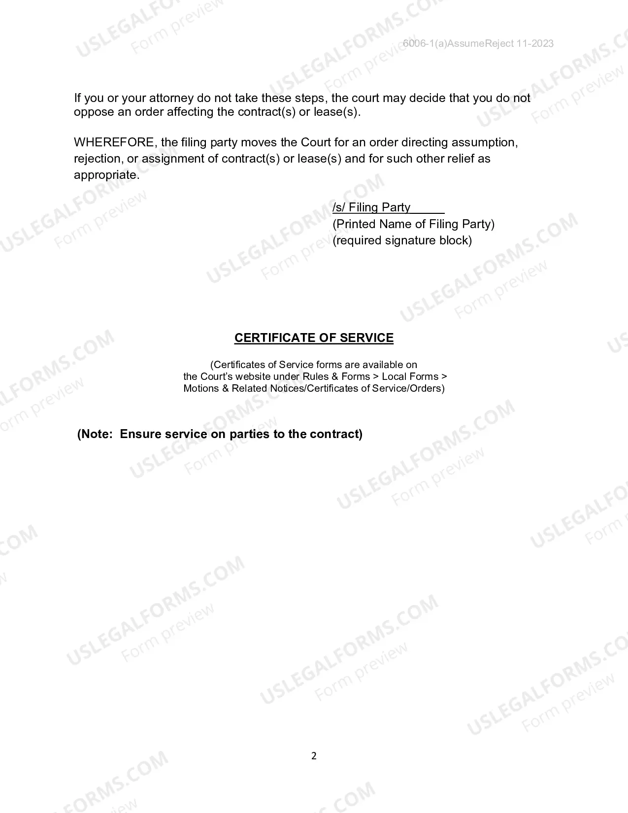 Preview Assume or Reject, Motion and Notice (Combined)
