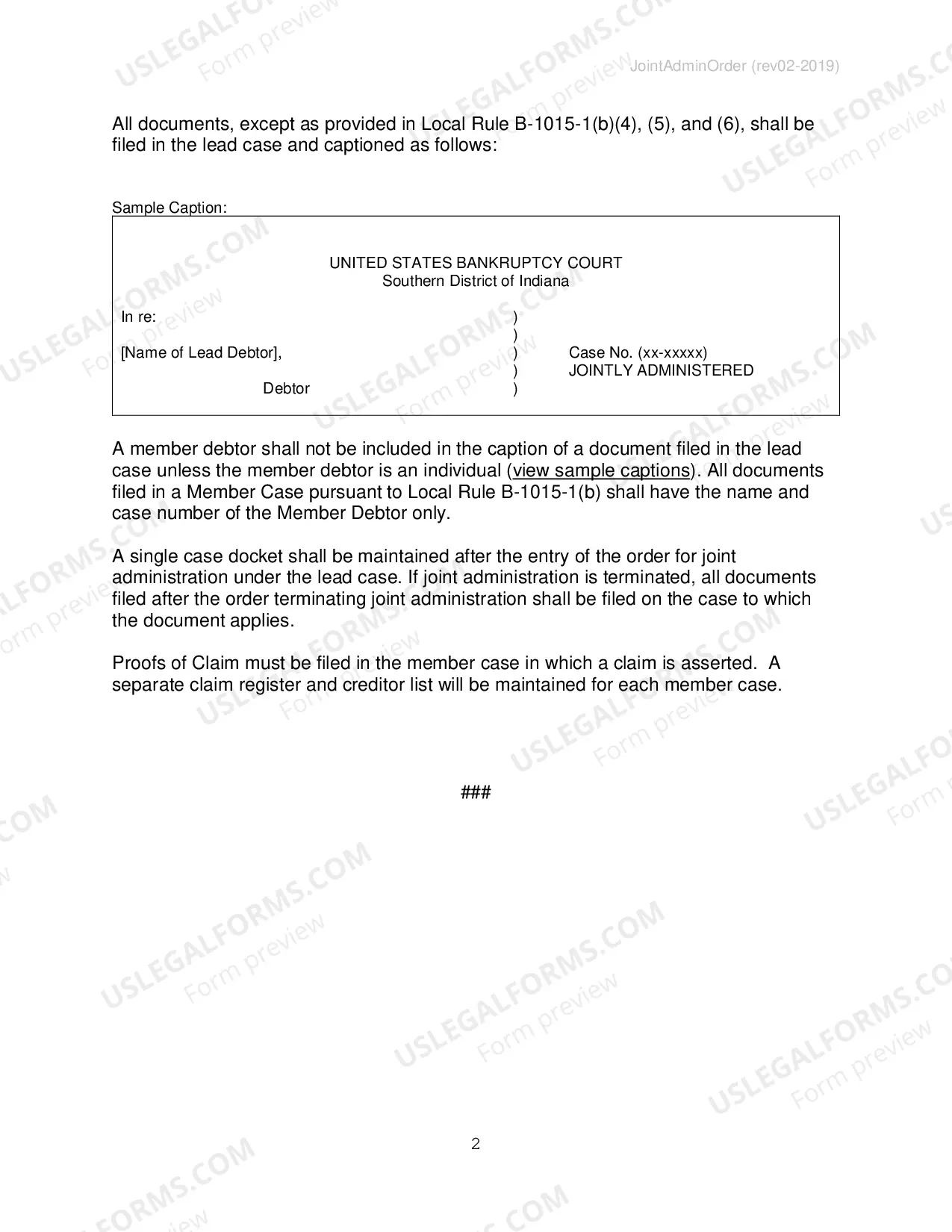 Preview Joint Administration, Order Granting Motion