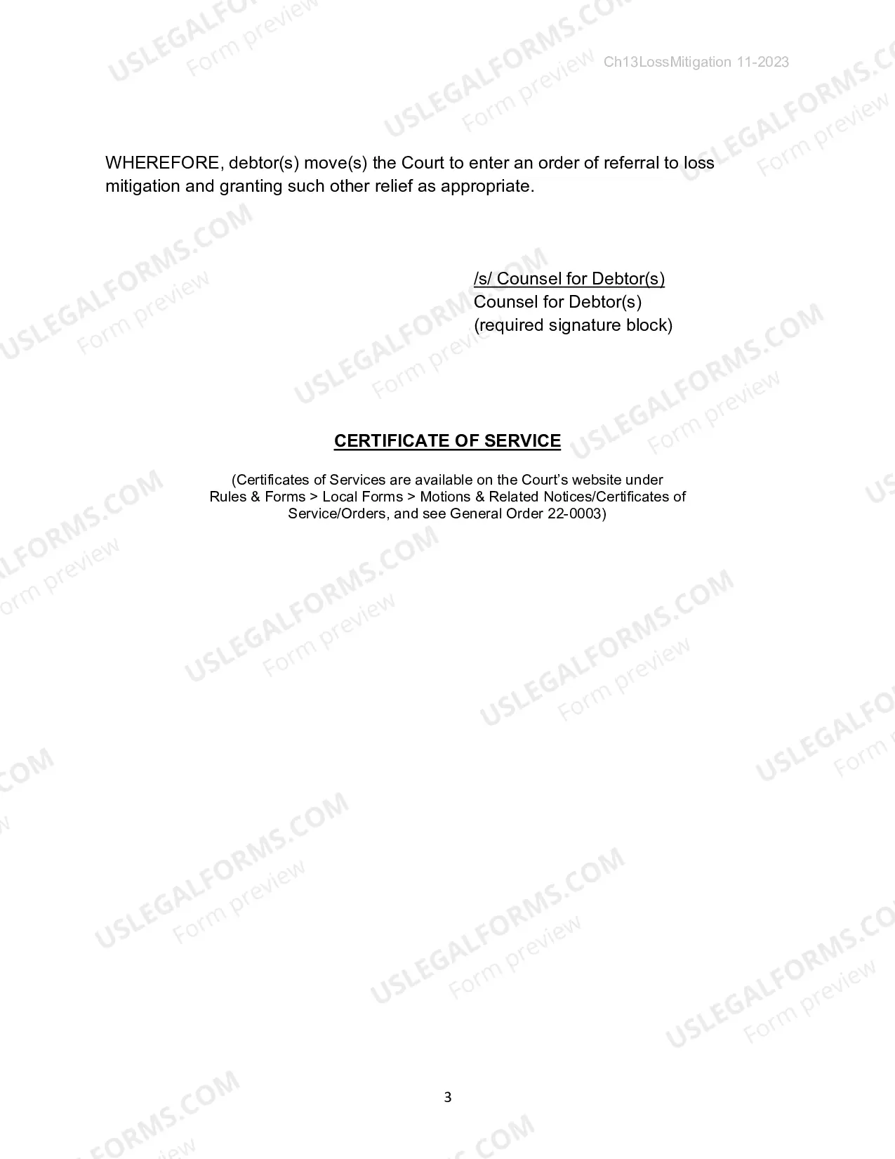 Preview Loss Mitigation, Motion and Notice (Combined)