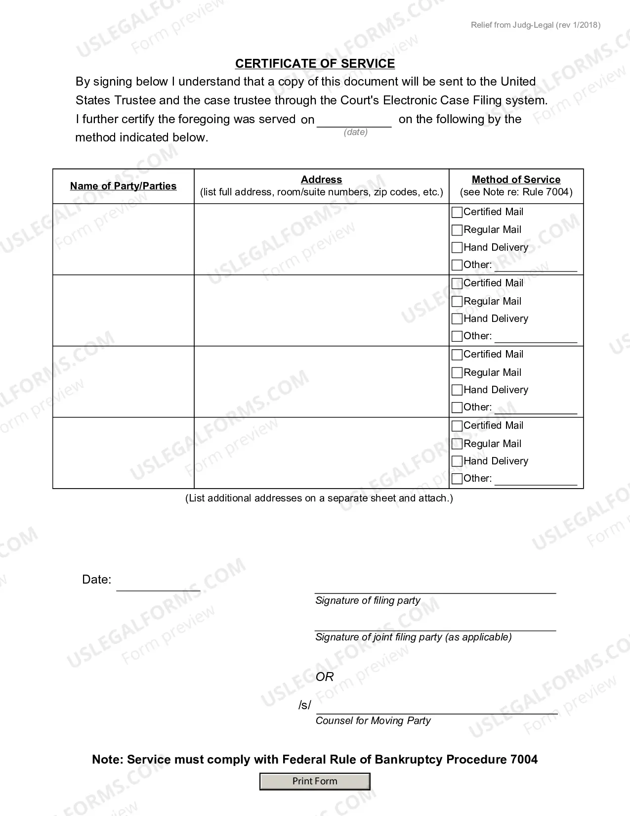 Preview Relief from Judgment/Order, Motion - Legal