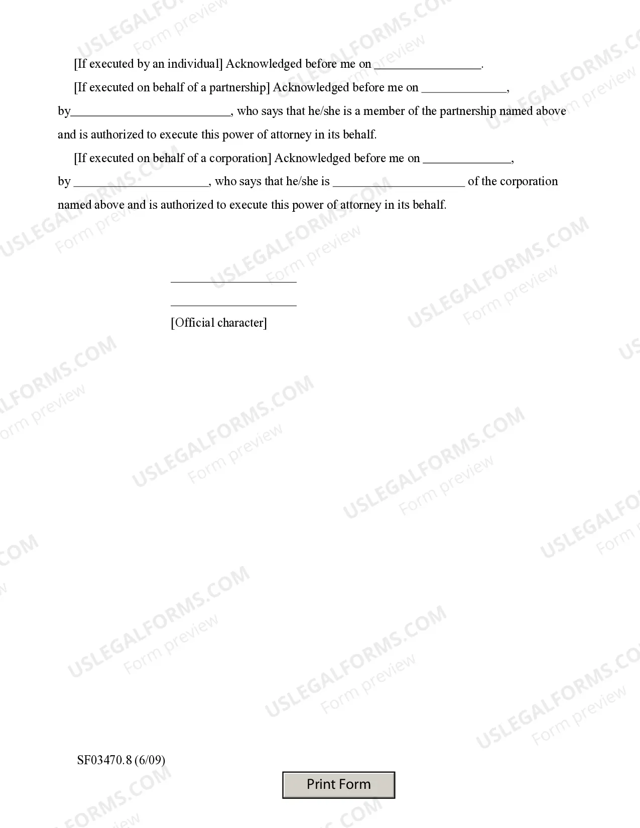 Preview Identification Form- Corporate/Business