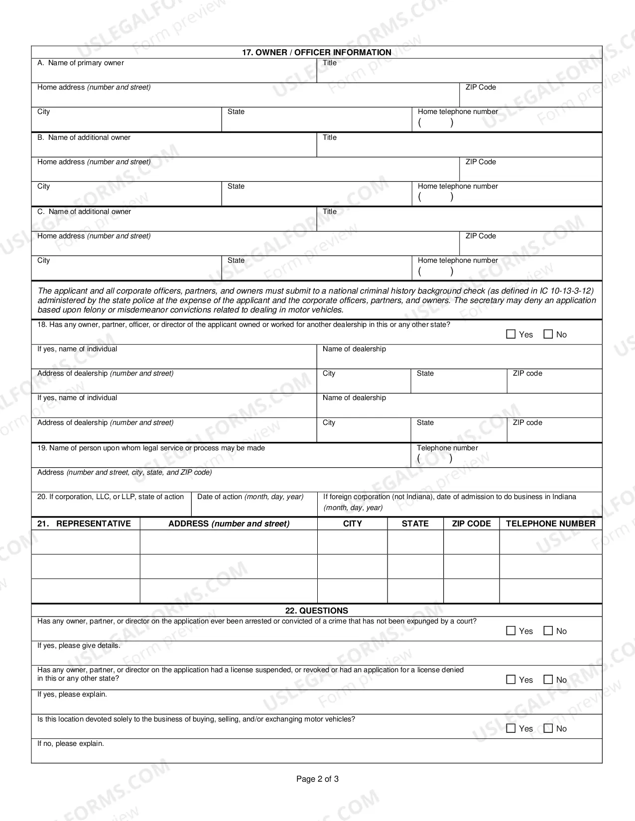 Preview 13215- Application for Dealer Business License
