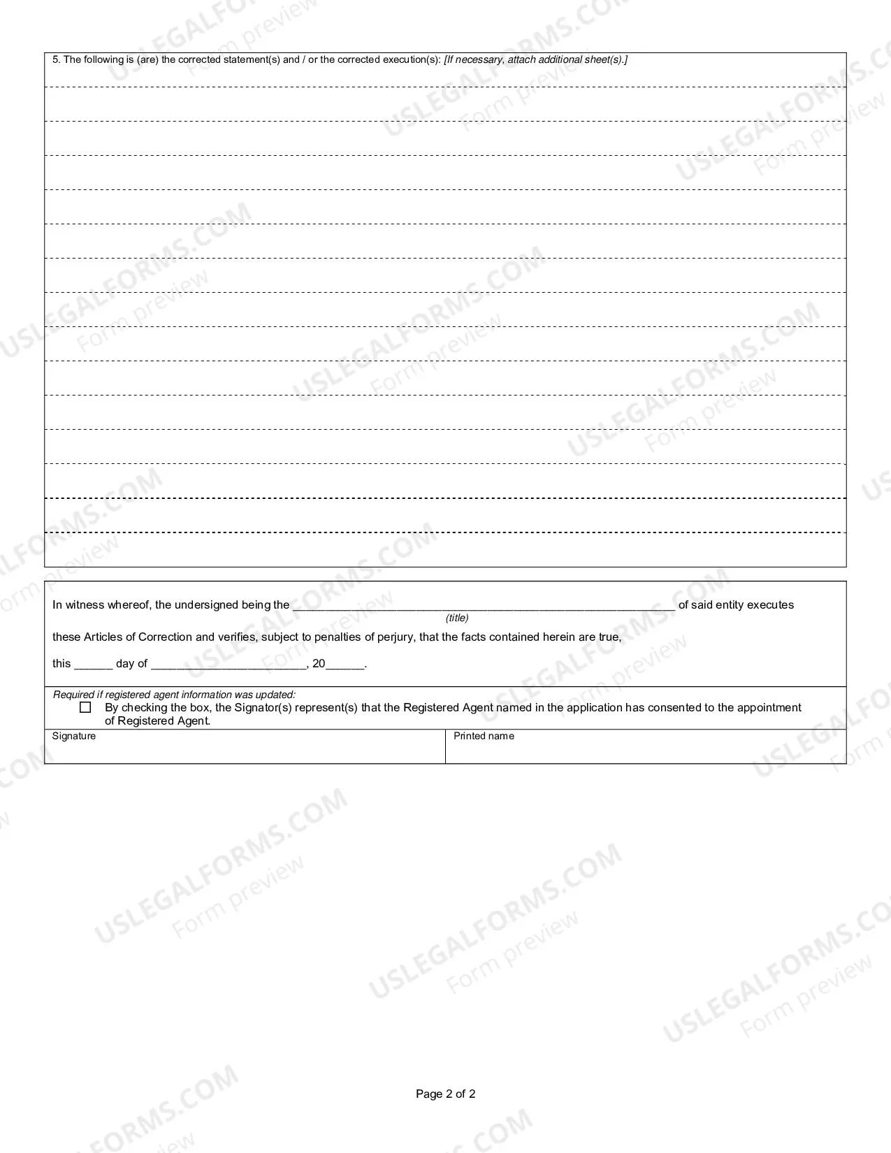 Preview 26235- Articles of Correction