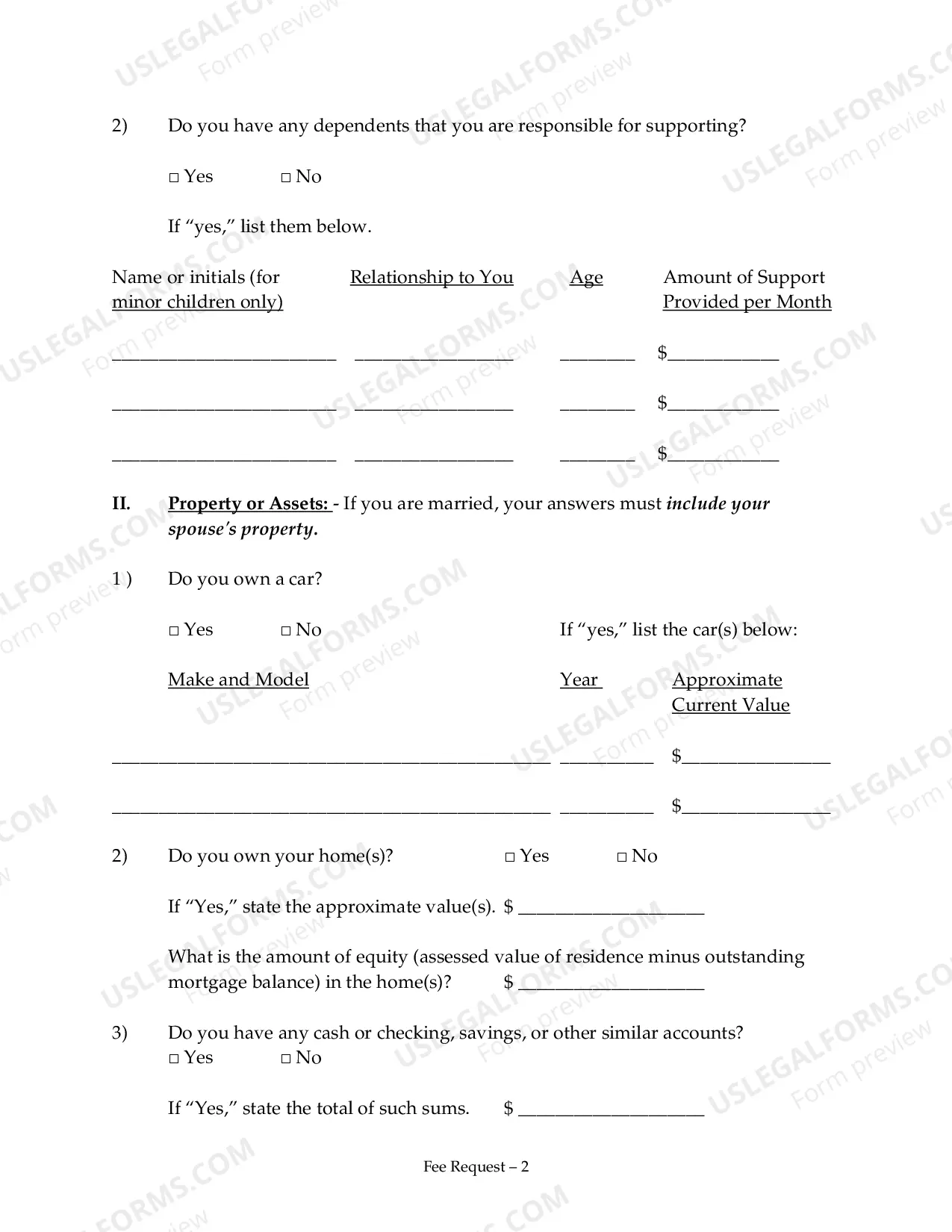 Preview Request to Proceed in District Court Without PrePaying the Filing Fee (Prisoner)
