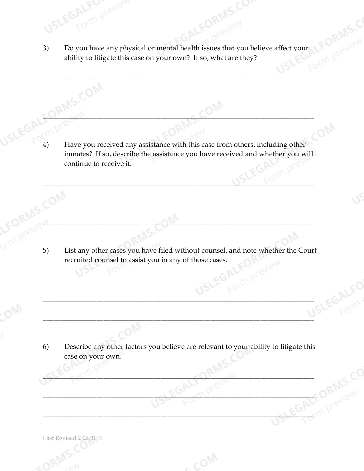 Preview Motion for Assistance with Recruiting Counsel