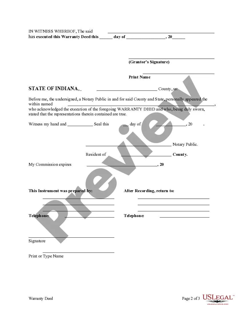 Preview Warranty Deed to Separate Property of One Spouse to Both Spouses as Joint Tenants