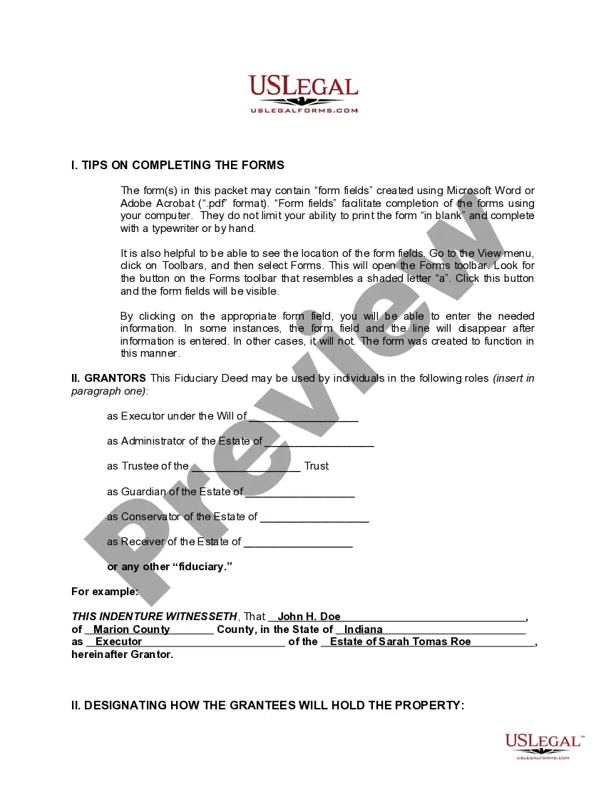 Get Fiduciary Deed for use by Executors, Trustees, Trustors, Administrators and other Fiduciaries Preview Fiduciary Deed for use by Executors, Trustees, Trustors, Administrators and other Fiduciaries