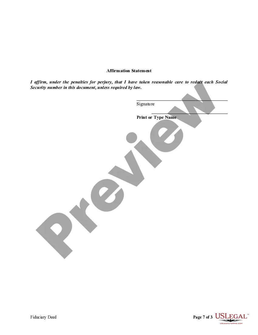 Get Fiduciary Deed for use by Executors, Trustees, Trustors, Administrators and other Fiduciaries Preview Fiduciary Deed for use by Executors, Trustees, Trustors, Administrators and other Fiduciaries