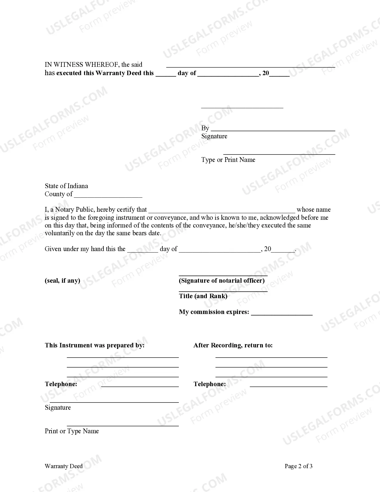 Preview Warranty Deed for Individual to Family Limited Partnership