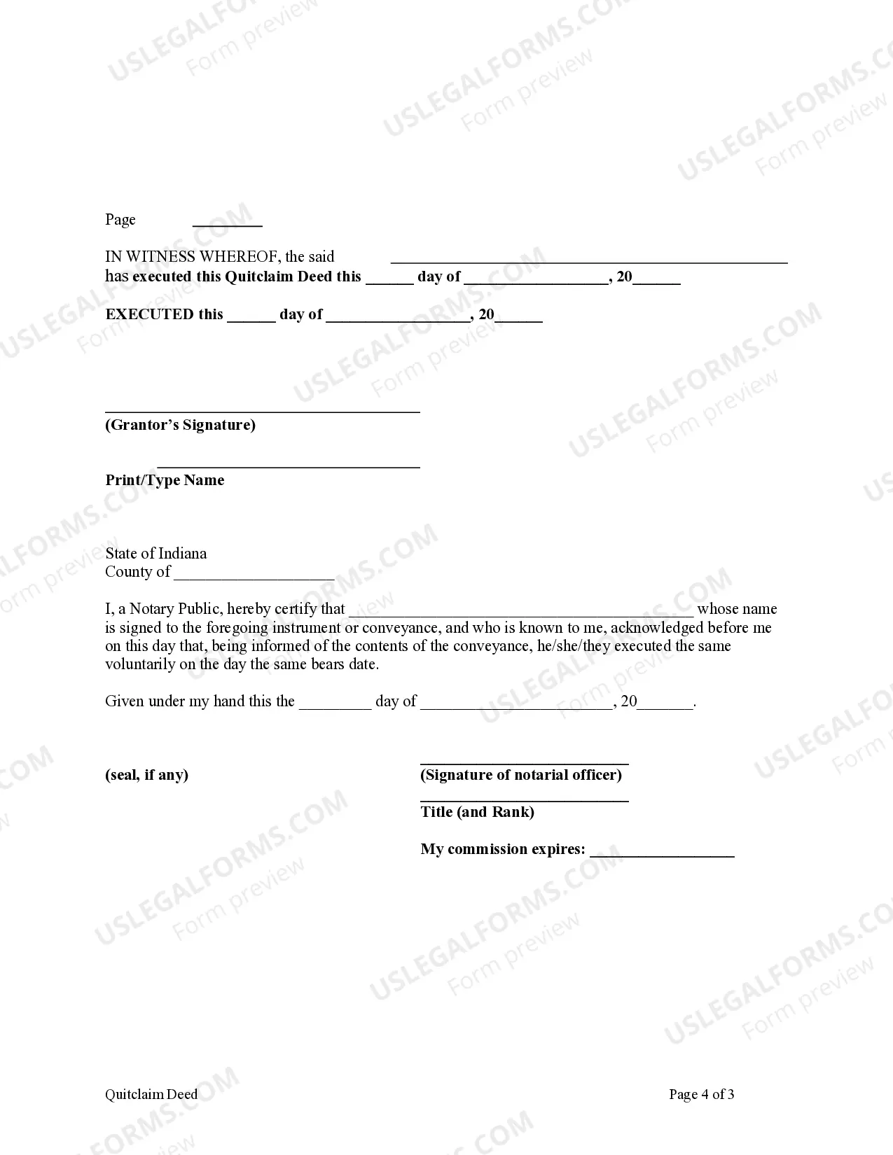 Preview Quitclaim Deed for Individual to Two Individuals as Joint Tenants