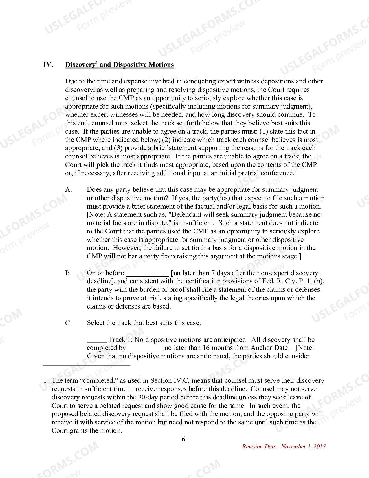 Preview Case Management Plan